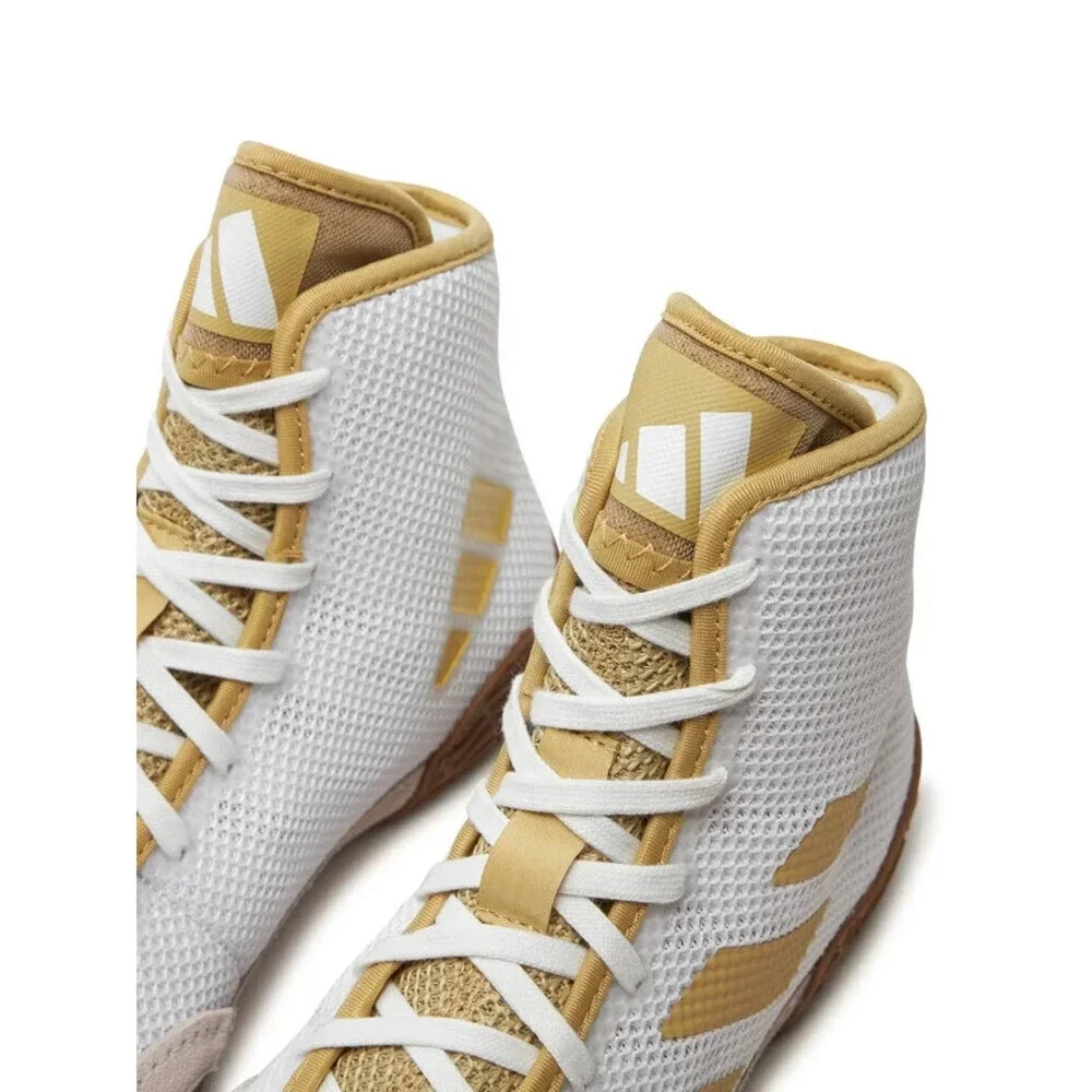 Adidas Tech Fall 2.0 FZ5389 Men White Vegas Gold Athletic Wrestling Shoes TF7608